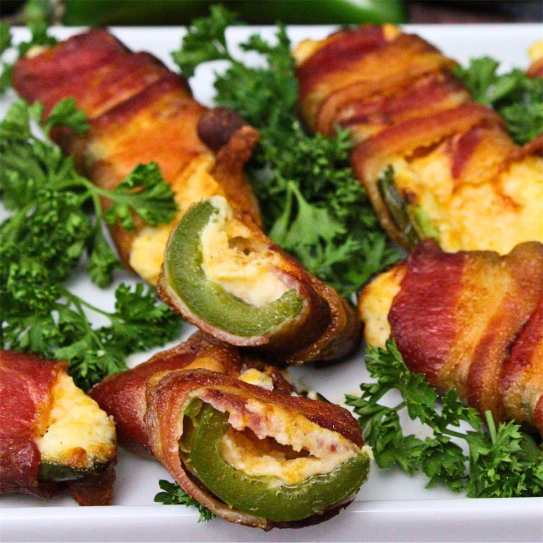 Air Fryer Bacon Wrapped Jalapeno Poppers