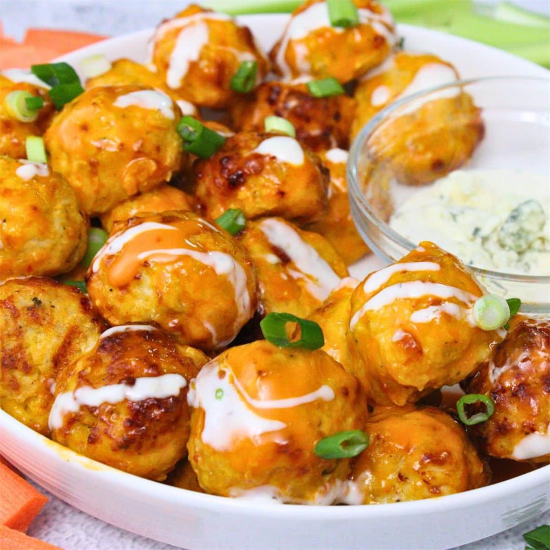 Air Fryer Buffalo Chicken Meatballs