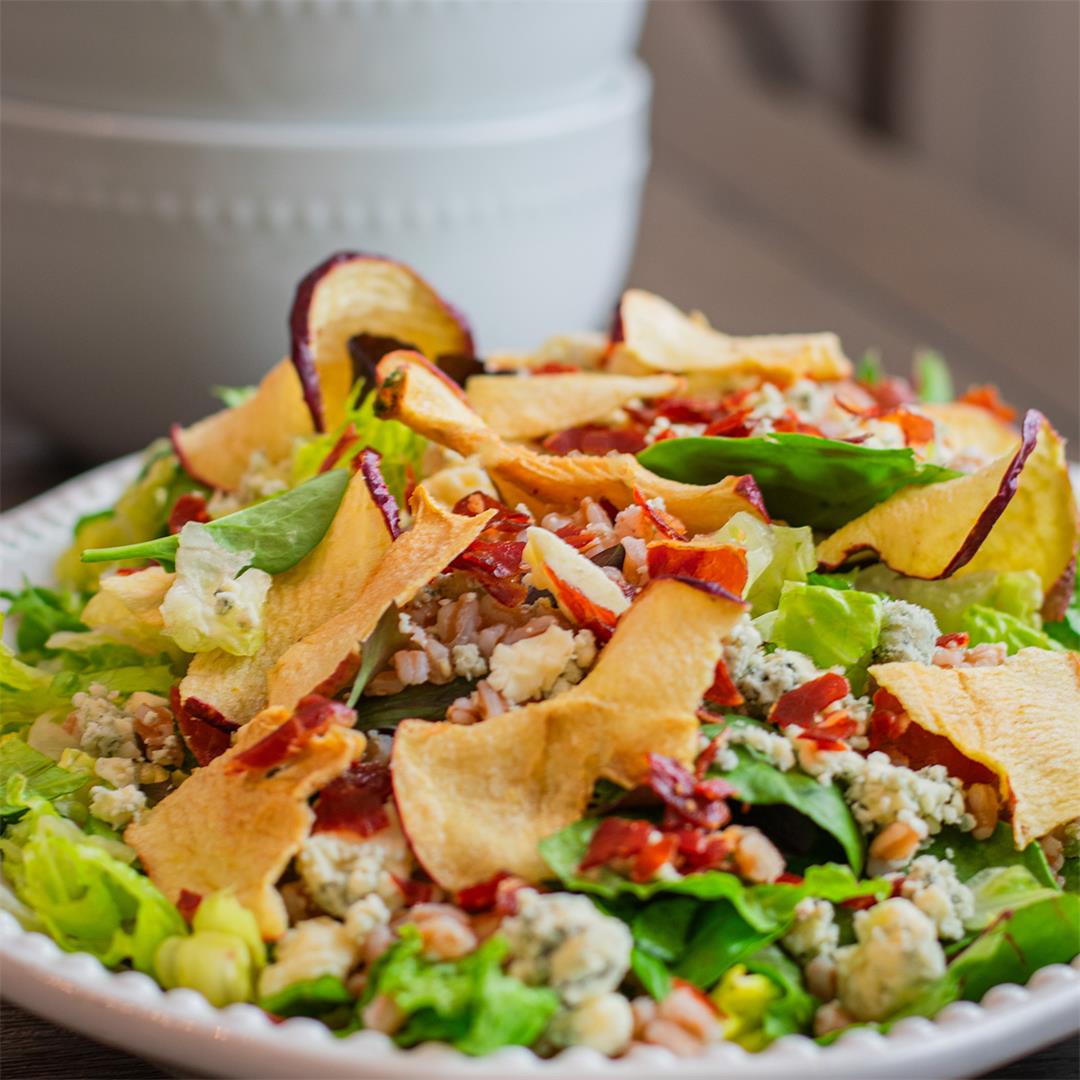 Apple Farro Salad with Apple Cider Vinaigrette