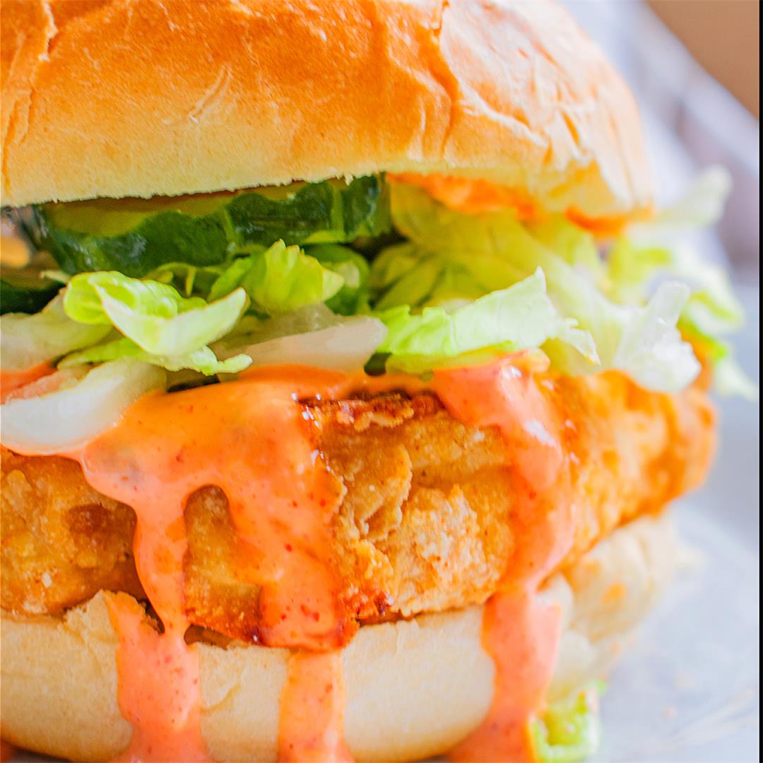 Crispy KFC Cauliflower Sandwich