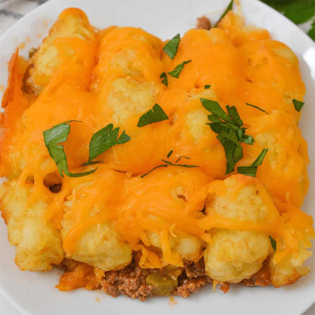 Sloppy Joe Tater Tot Casserole