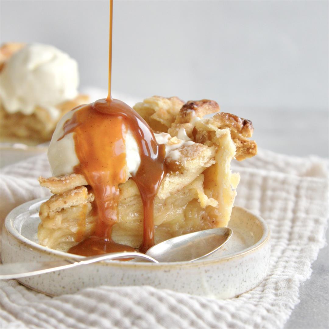 NIEMI: Apple pie with vanilla ice-cream and salted caramel sauc