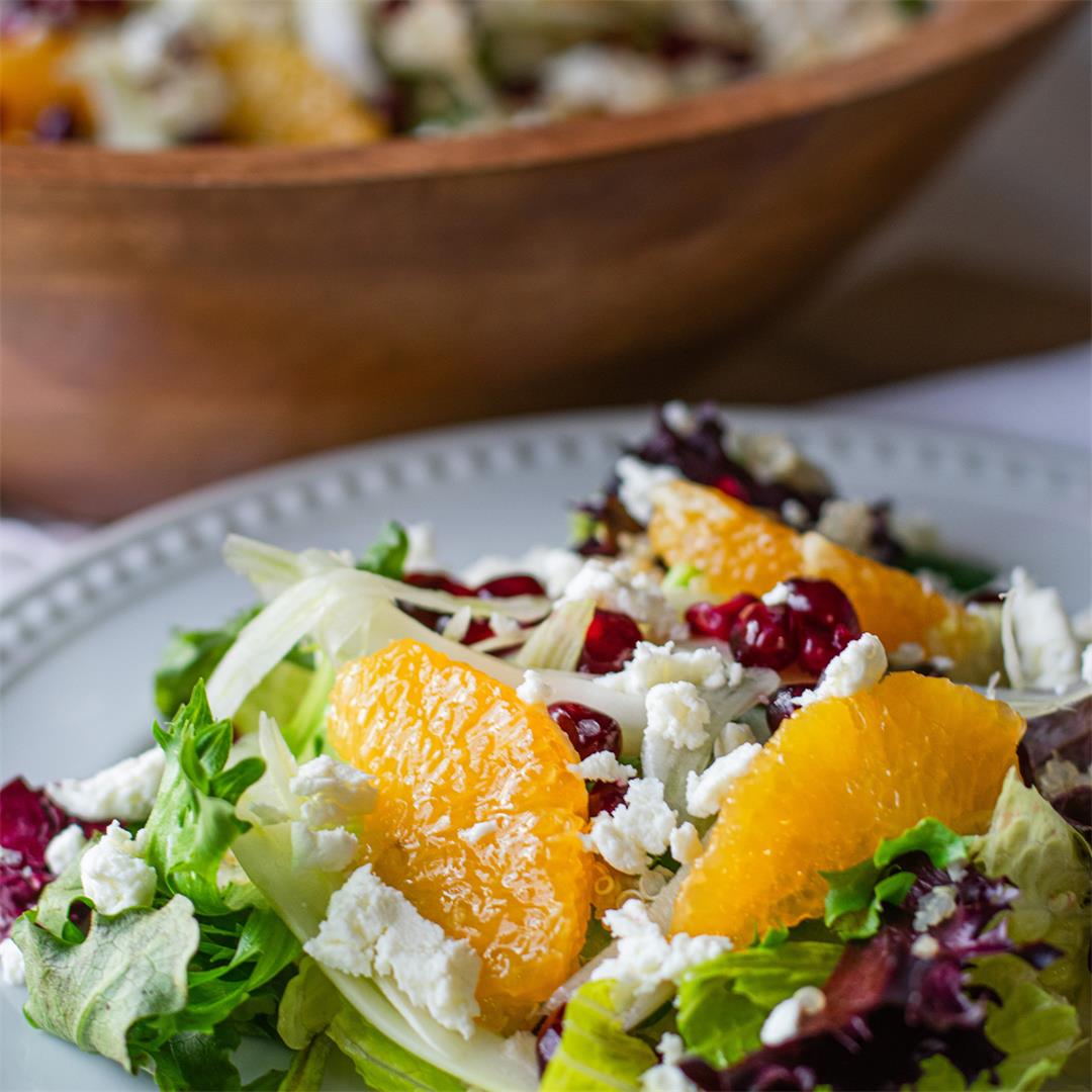 Citrus Fennel Salad with Pomegranate & Citrus-Pom Vinaigrette