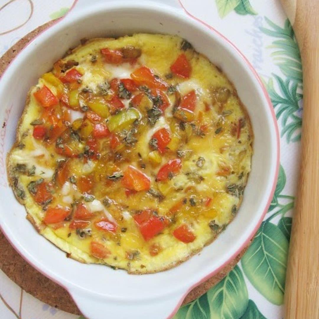 Bell Peppers and Onions Egg Frittata 灯笼椒洋葱烘蛋