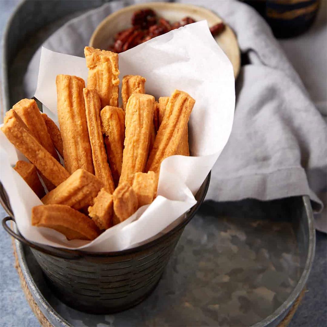 Southern Cheese Straws with Sharp Cheddar Cheese