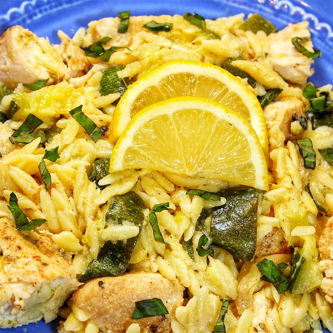 Lemon Orzo Chicken w/ Zucchini