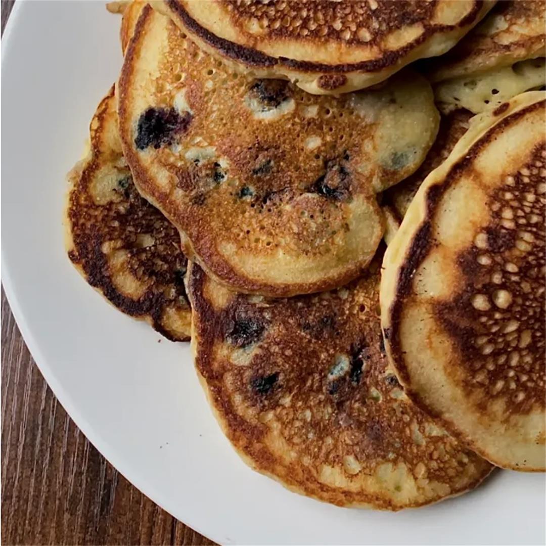 Cornmeal-Blueberry Pancakes