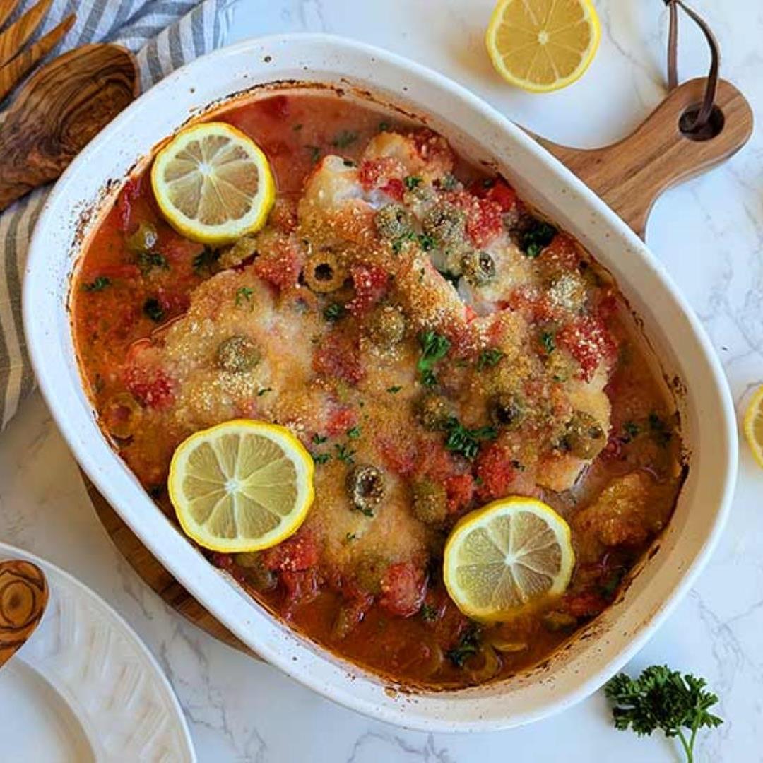 Mediterranean Baked Cod