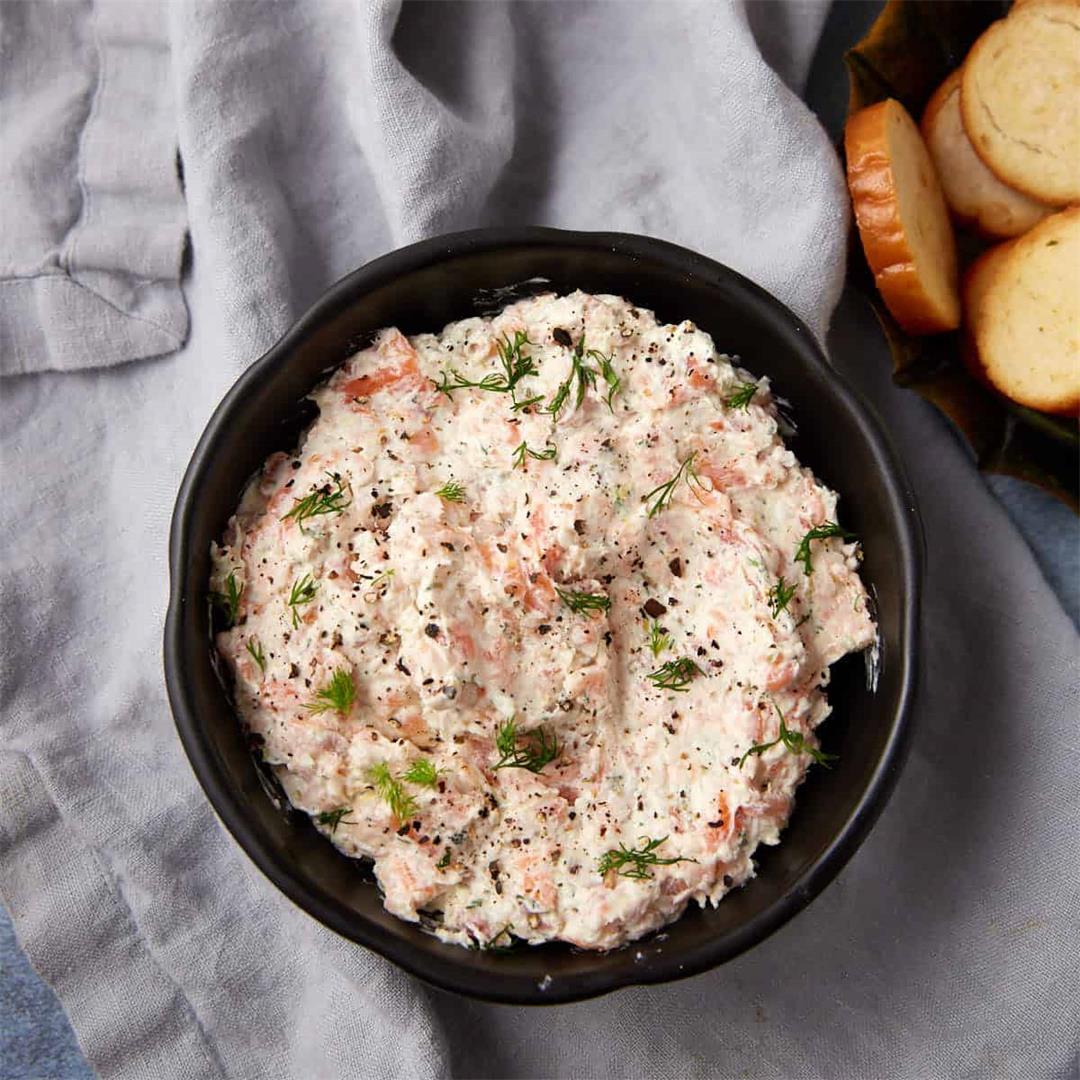 Smoked Salmon Dip With Cream Cheese and Dill