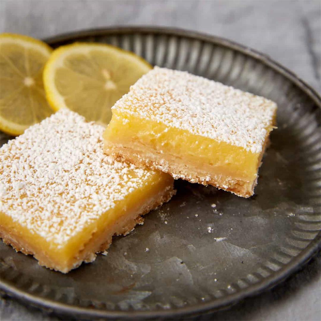 Extra Tangy Lemon Bars With A Shortbread Crust