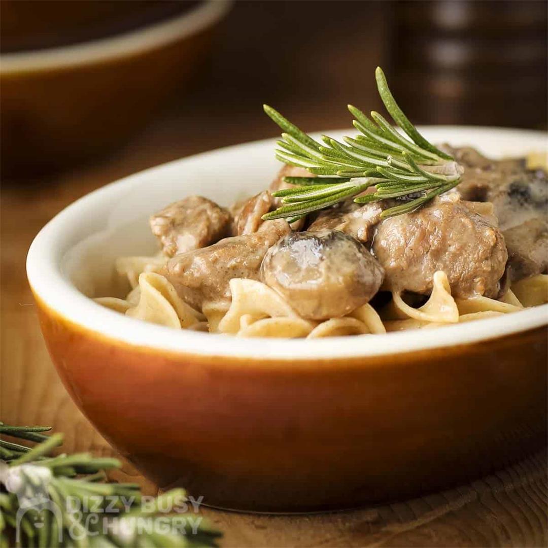 Beef Stroganoff with Cream of Mushroom Soup