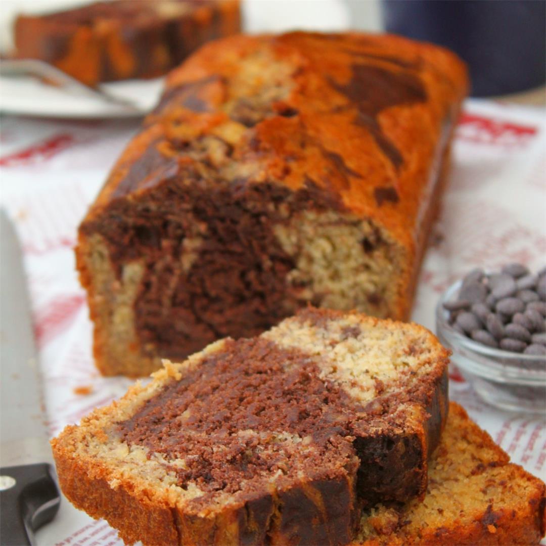 Marbled Chocolate Banana Bread