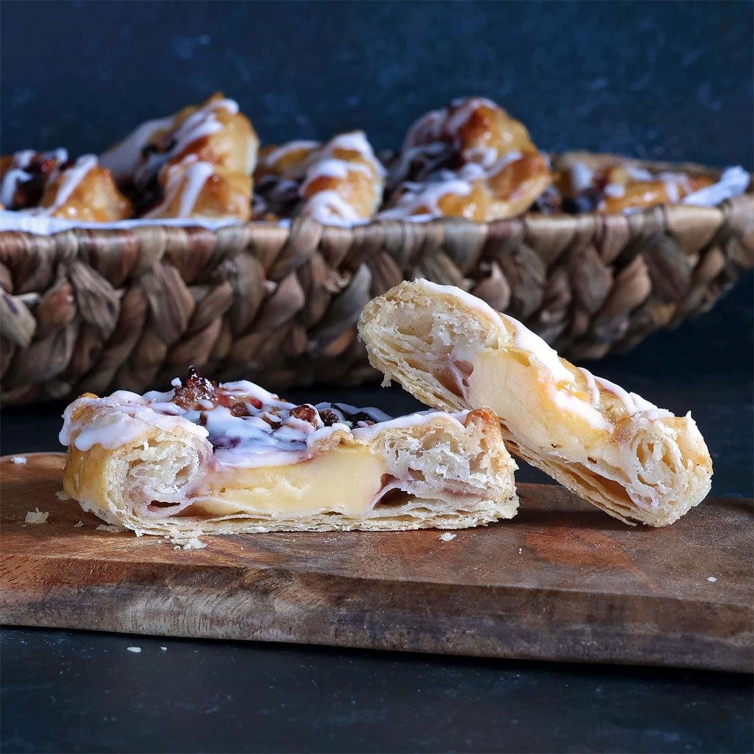 Cherry and Custard Danish Pastries (Gluten Free)