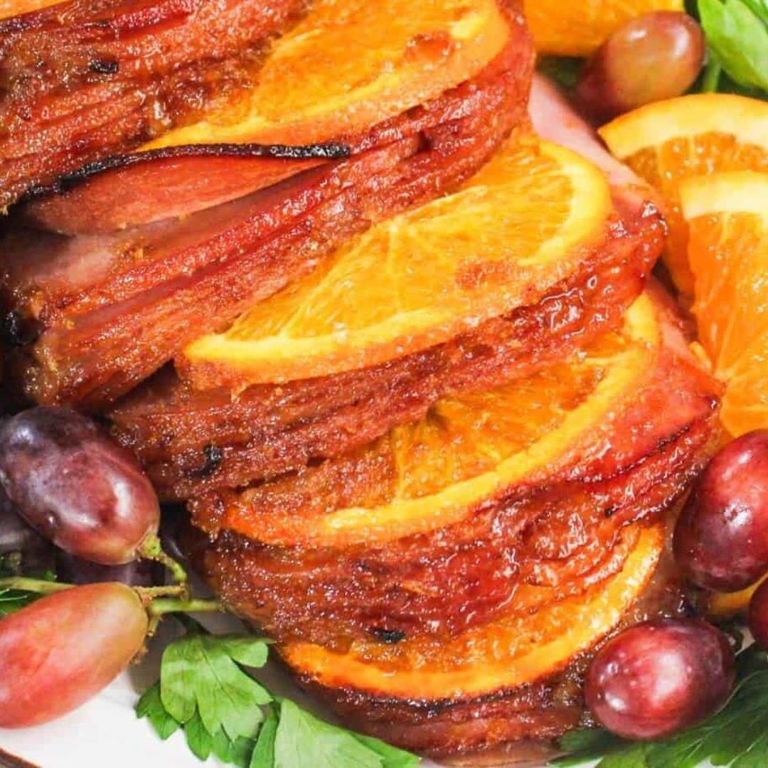 Orange Glazed Air Fryer Ham