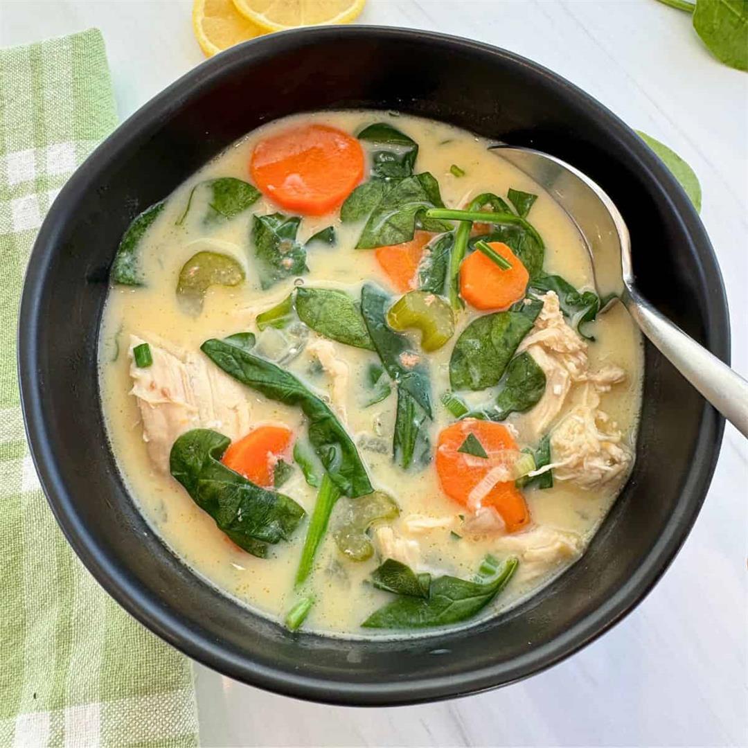 Greek Chicken Soup With Lemon And Orzo (GF)