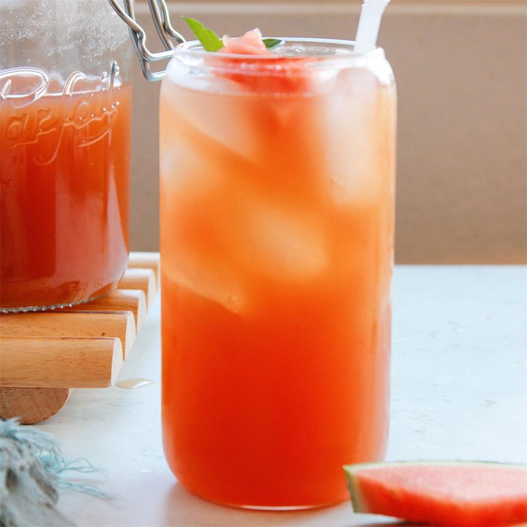 Iced Watermelon Green Tea Refresher