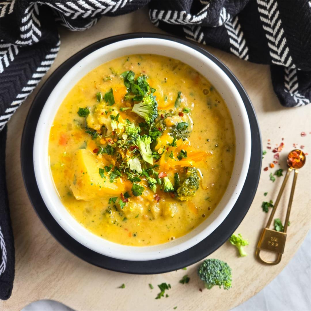 Sausage, Potato & Broccoli Cheddar Soup