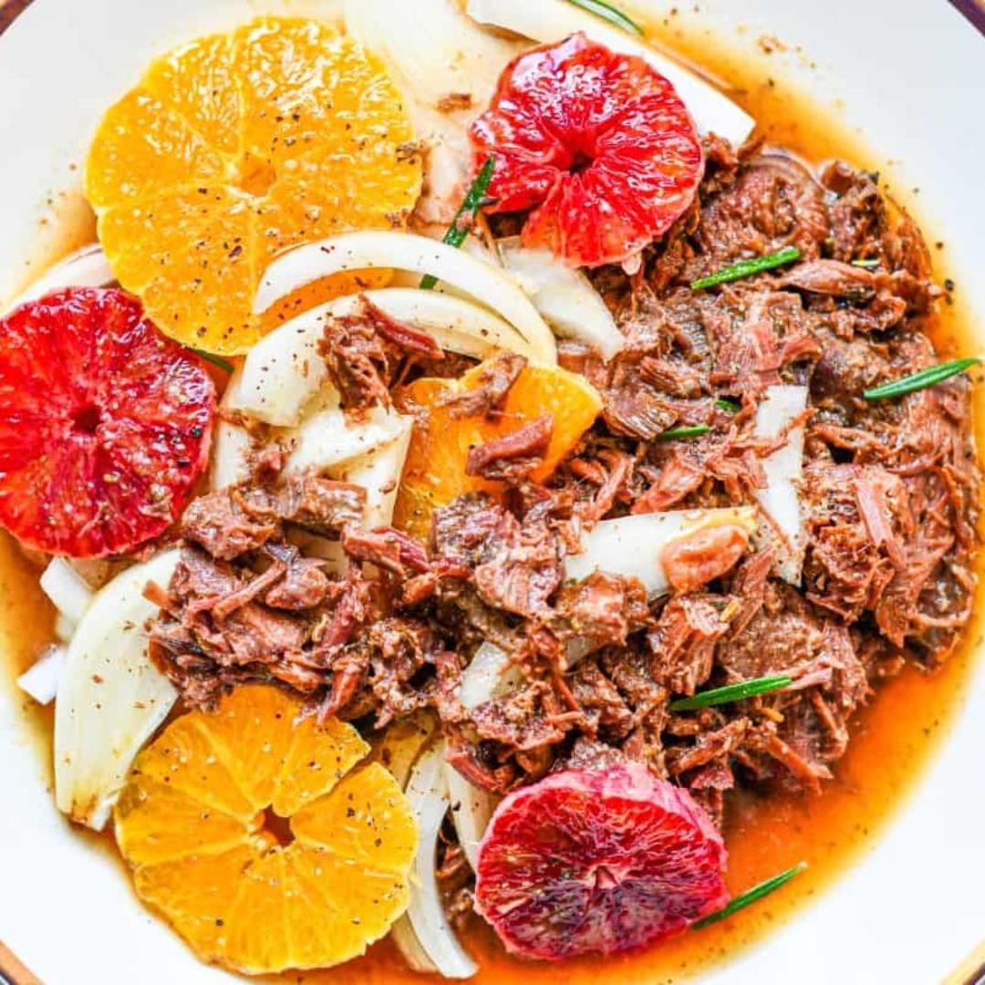 Crock Pot Deer Shank and Citrus Salad Recipe