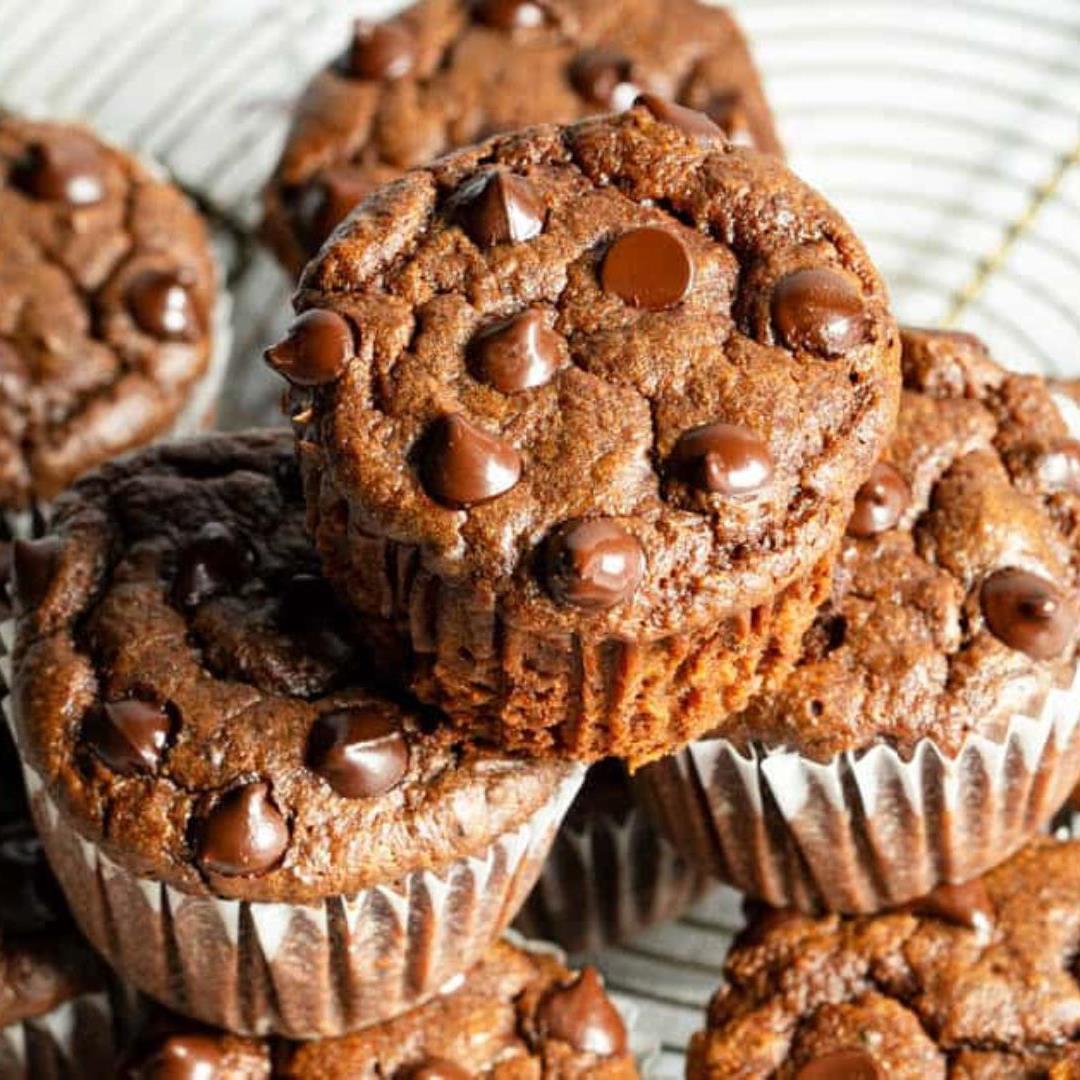 Double Chocolate Sweet Potato Muffins