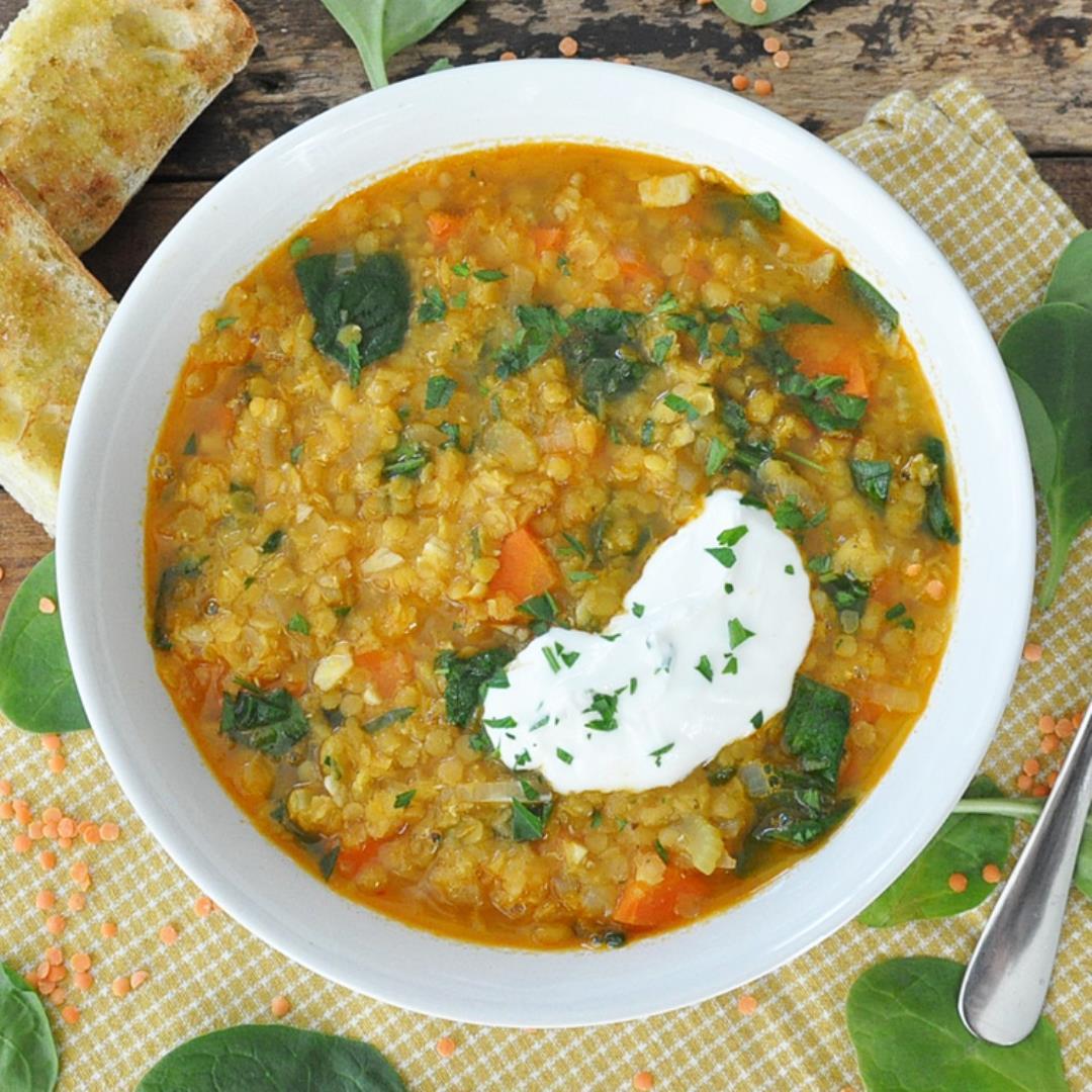 COZY Spanish Red Lentil Stew | Quick & EASY One-Pot Recipe