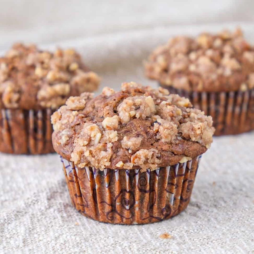 Fluffy Sourdough Banana Muffins