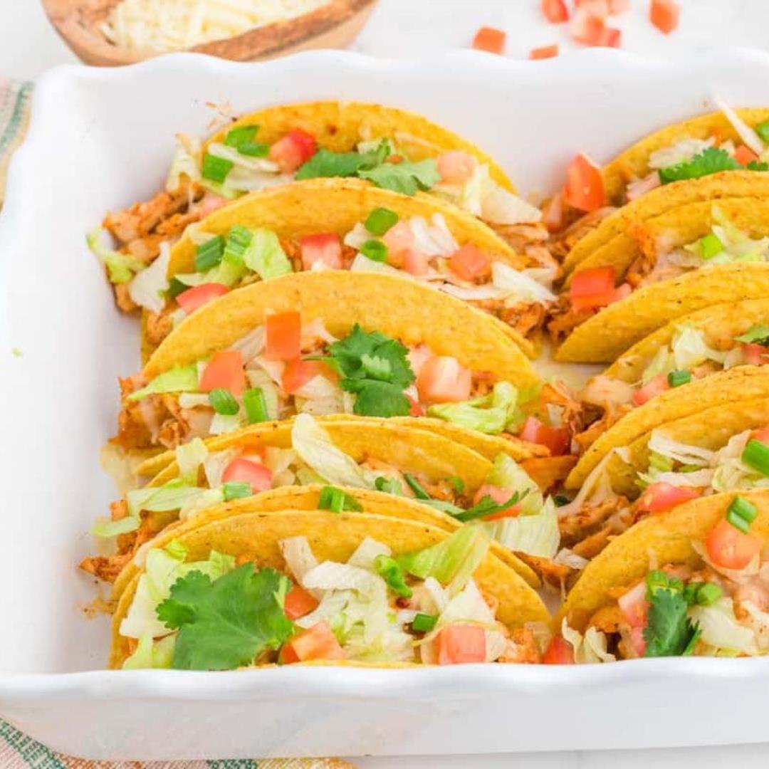 Baked Chicken Tacos – Easy & Delicious!