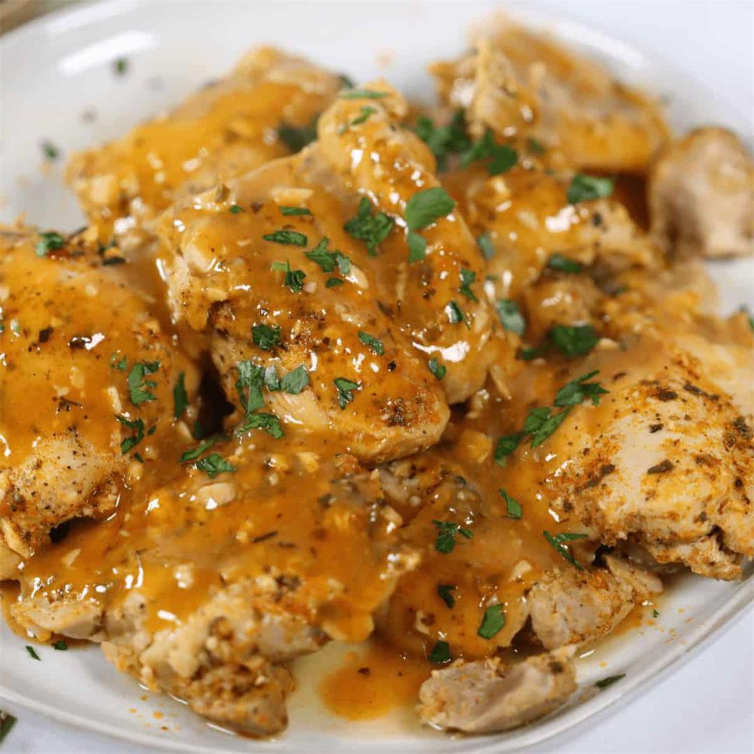 Instant Pot Bone In Chicken Thighs with Peri Peri Sauce