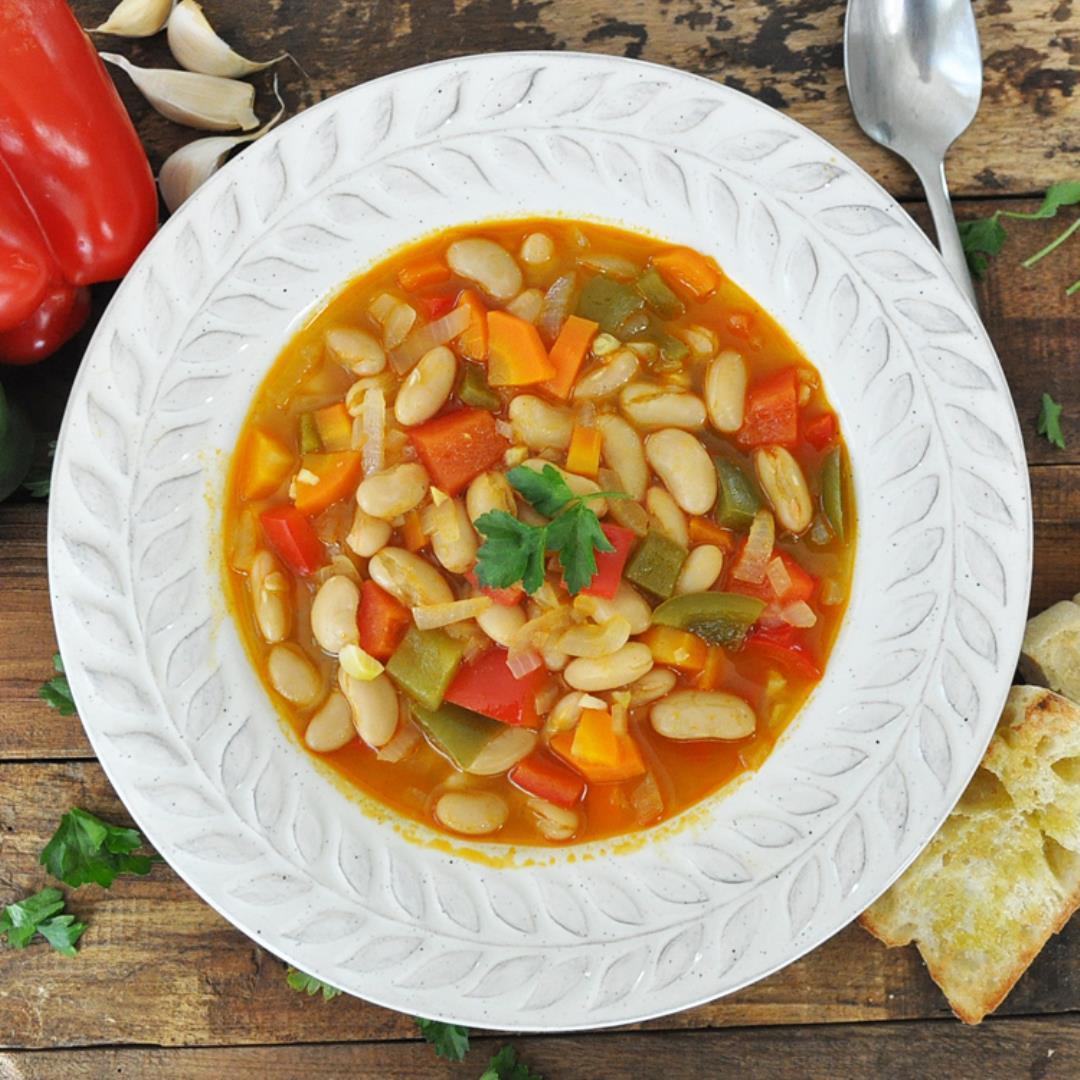 Spanish Bean and Pepper Soup | Heartwarming One-Pot Recipe