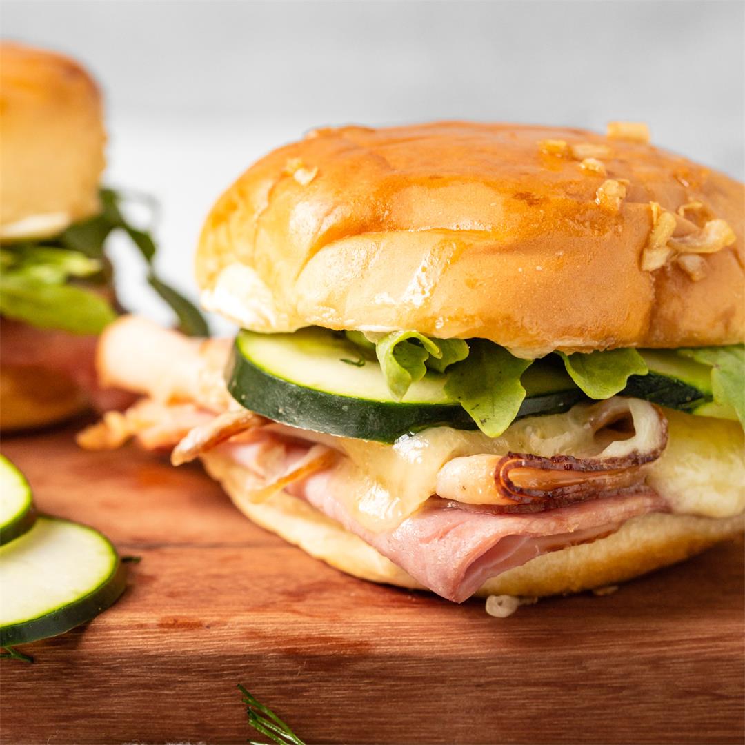 Havarti Dill Turkey and Ham Sliders