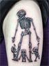 Skeleton Family. Inspired by the street art of Frederic Guille.  Placement: thigh